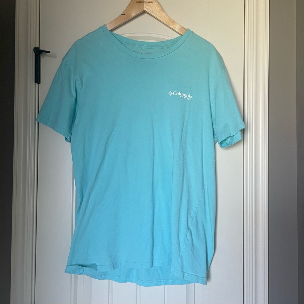 Columbia Men's Aqua Short Sleeve Tee